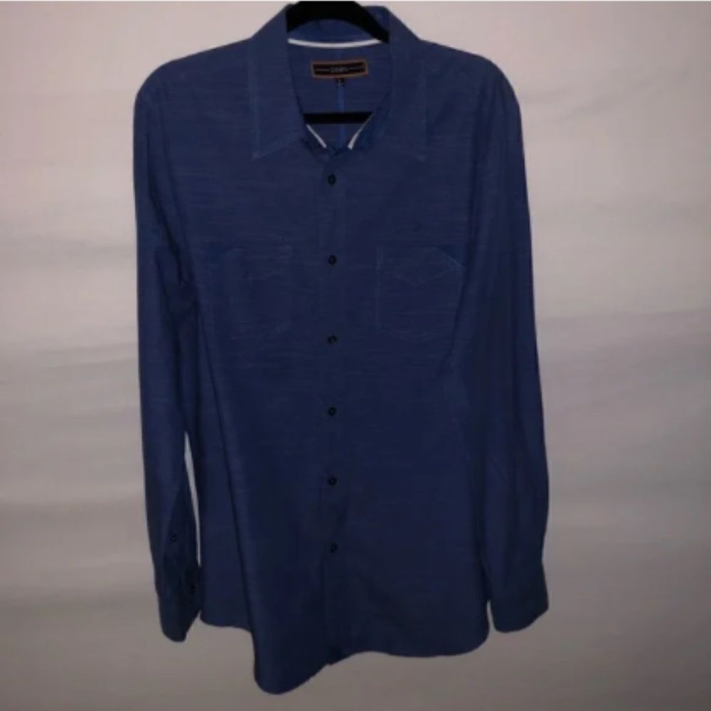 PD&C Blue Button Down Shirt - Picture 2 of 6